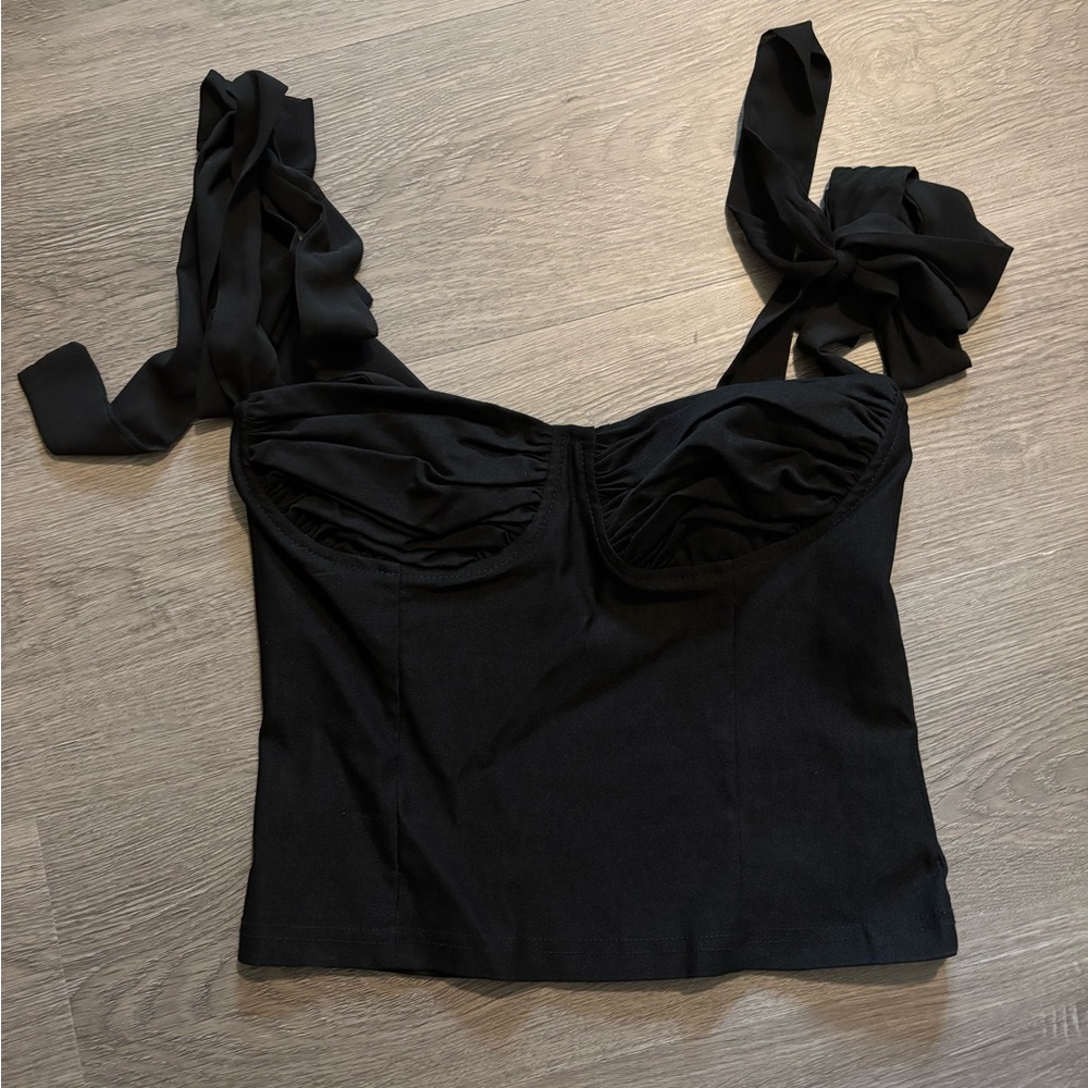 J.ing Black Sleeveless Bustier top